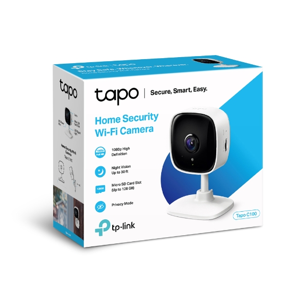 TP-Link Tapo C100 - Camara IP WiFi fija Interior 1080p visión nocturna Cloud