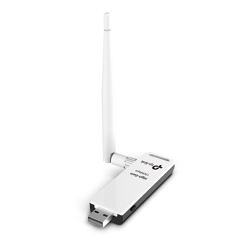 TP-Link WN-722N - Adaptador USB WiFi 2.4 GHz. N150 Alta sensibilidad