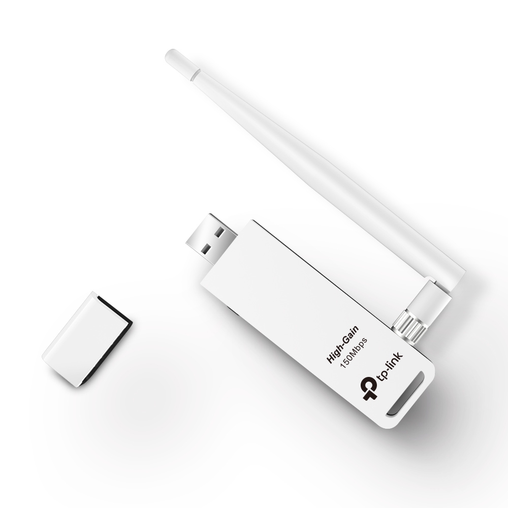 TP-Link WN-722N - Adaptador USB WiFi 2.4 GHz. N150 Alta sensibilidad
