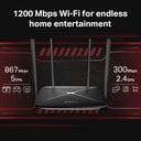 Mercusys AC12G - Router WiFi Dual band AC1200 4 gigabit LAN 1 gigabit WAN