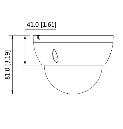 DAHUA IPC-HDBW2531E-S-S2 - Cámara IP Domo 5 Mpx, Antivandalica, H.265, WDR Real