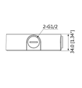 DAHUA PFA136 - Caja de conexiones para Cámaras domo DAHUA series H dB1, HDW1, H dBW3, H dBW2