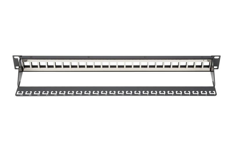 Digitus - Patchpanel 24 puertos, 19", 1U, blindado, Negro