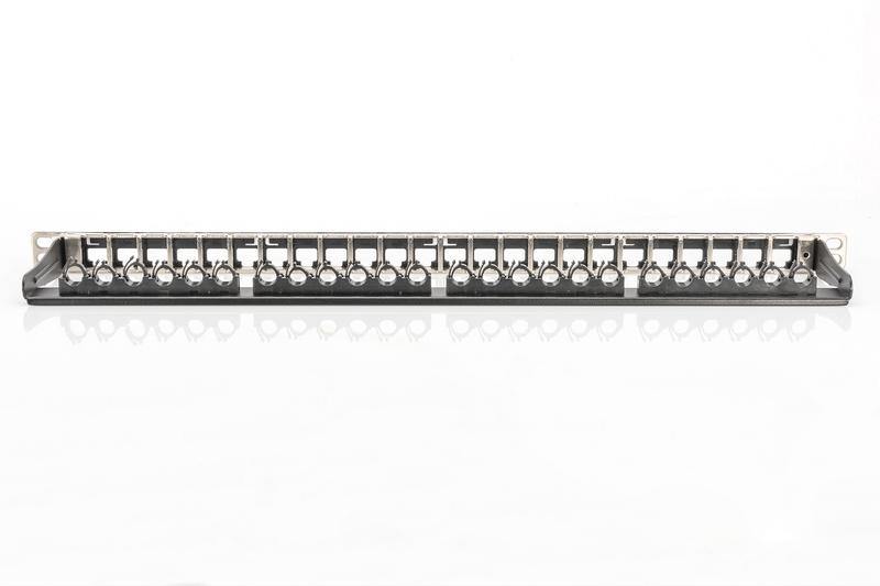 Digitus - Patchpanel 24 puertos, 19", 1U, blindado, apantallado, Negro