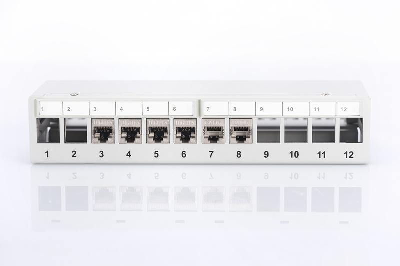 Digitus - Patchpanel sobremesa 12-puertos, Blanco