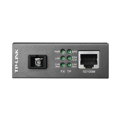 TP-Link MC112CS - Convertidor Multimedia VDM Monomodo, 1 puerto RJ45 10/100, 1 puerto SC/UPC, hasta 20KM, Para su funcionamiento requiere el modelo MC111CS