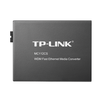 TP-Link MC112CS - Convertidor Multimedia VDM Monomodo, 1 puerto RJ45 10/100, 1 puerto SC/UPC, hasta 20KM, Para su funcionamiento requiere el modelo MC111CS