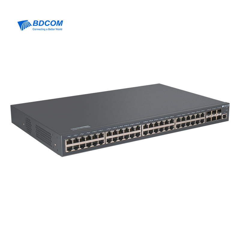 BDCOM S3954 Switch L3 Ethernet 48-port Gigabit Administrable 6-port 10G Uplink, Stackable,Hot-swap Power Supply, Enterprise Network