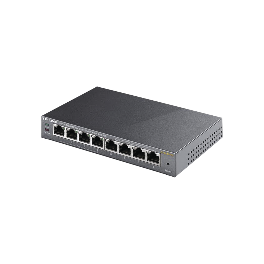 TP-Link TL-SG108PE - Easy Smart Switch PoE JetStream, 8 puertos 10/100/1000 Mbps 55 W