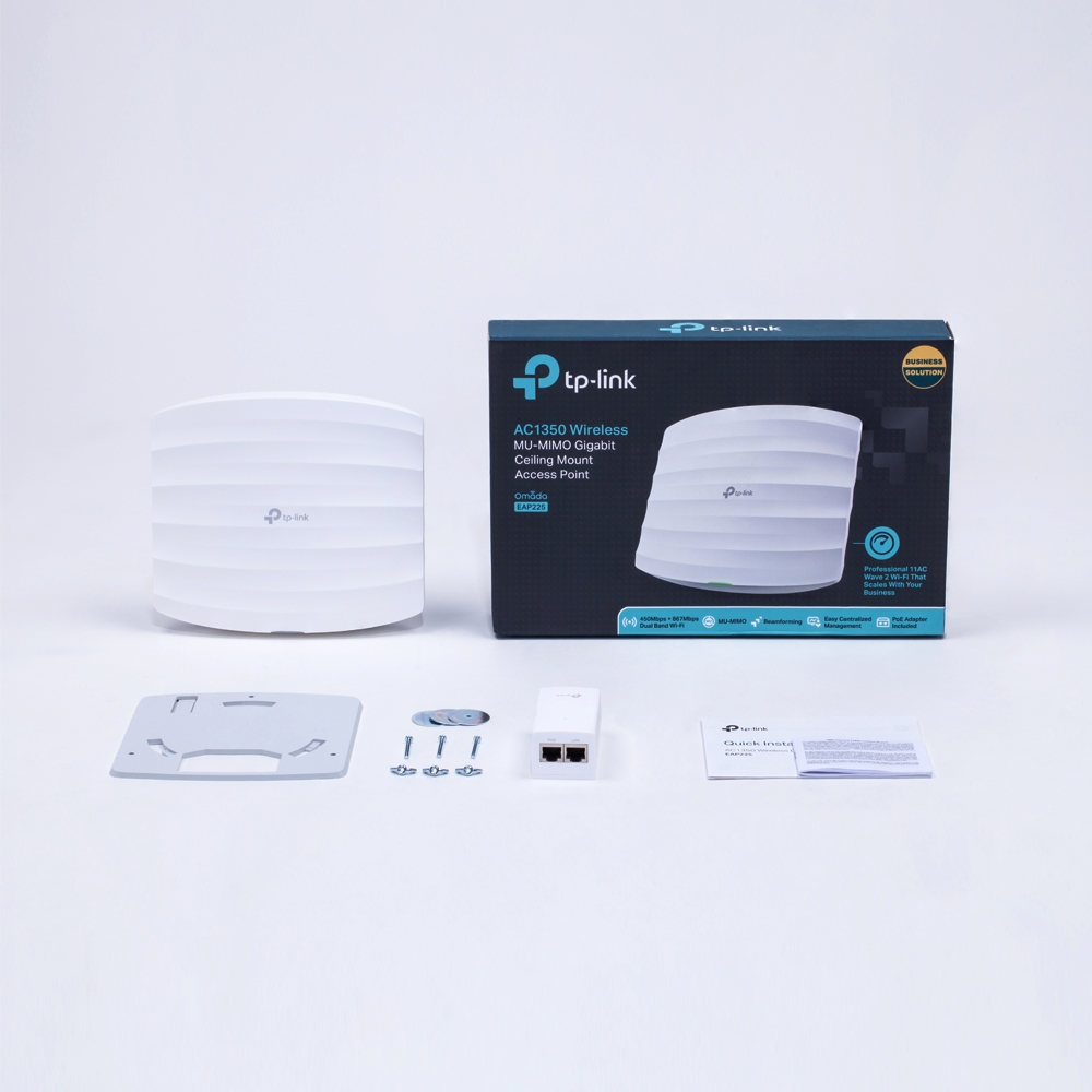 TP-Link EAP225 - Punto de Acceso Inalámbrico Gigabit MU-MIMO AC1350 para Techo