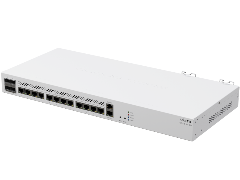 Mikrotik CCR2116-12G-4S+ - Cloud Core Router 16 núcleos RouterOS L6 con 12 puertos Gigabit y 4 slots SFP+ 10G