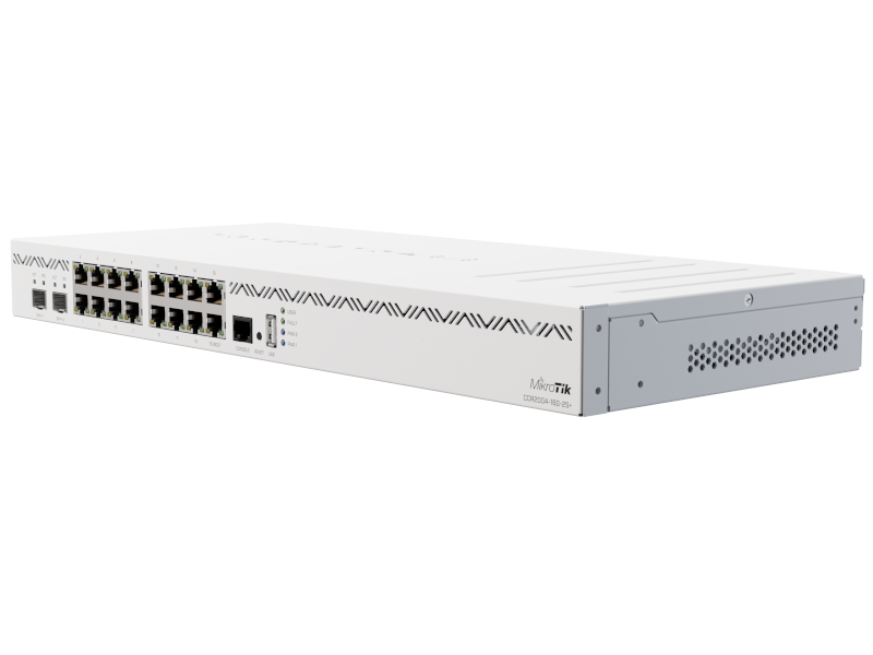 Mikrotik CCR2004-16G-2S+ - Cloud Core Router 1 núcleo alto rendimiento RouterOS L6 con 16 puertos Gigabit, 2 slots SFP+ 10G