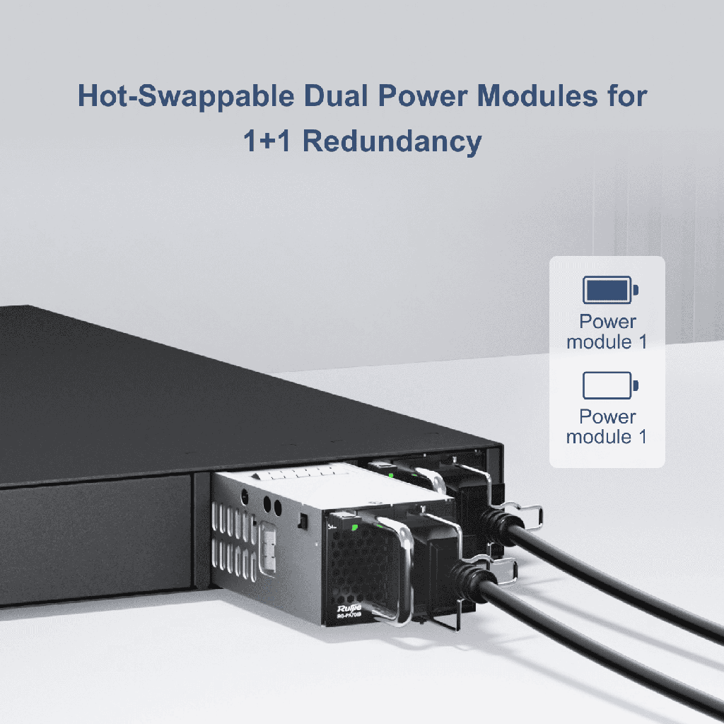 Data General DG-S5310-48G4X - Switch 10G con 48 puertos RJ45 gigabit y 4 SFP+ - 1 fuente PA150IB-F incluida