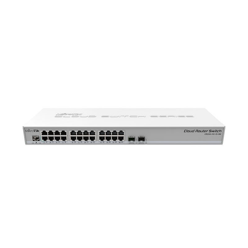 Mikrotik CRS326-24G-2S+RM - Cloud Router Switch, 24 p gigabit, 2 SFP+, Rack