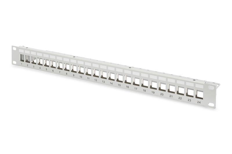 Digitus - Patchpanel 24 puertos, 19", 1U, blindado, Gris