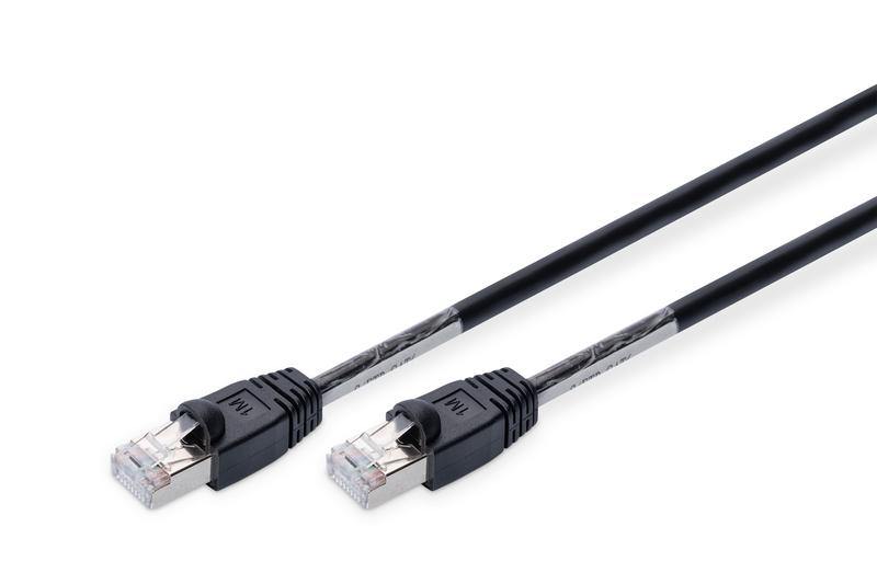 Digitus - Cable de conexión de exterior CAT 6 SFTP, Negro, 10 m