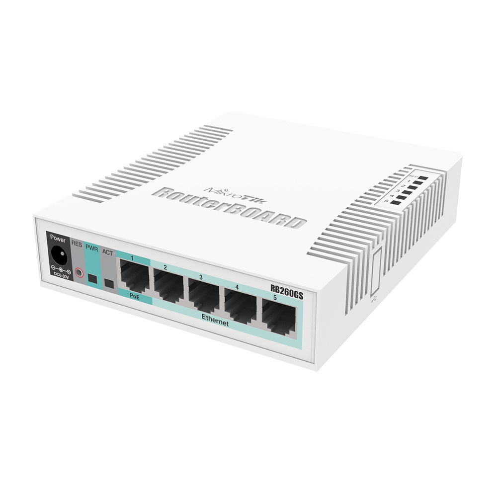 Mikrotik CSS106-5G-1S (RB260GS) - Switch con 5 puertos Gigabit y 1 SFP