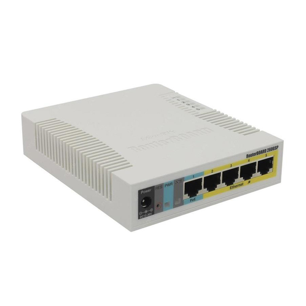 Mikrotik CSS106-1G-4P-1S (RB260GSP) - Switch PoE pasivo con 5 puertos Gigabit y 1 SFP