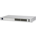 Ubiquiti UniFi USW-24-POE - Switch gigabit L 2 de 24 puertos  (16 RJ45 PoE+ 95W y 2 SFP), pantalla LCD, 95W 