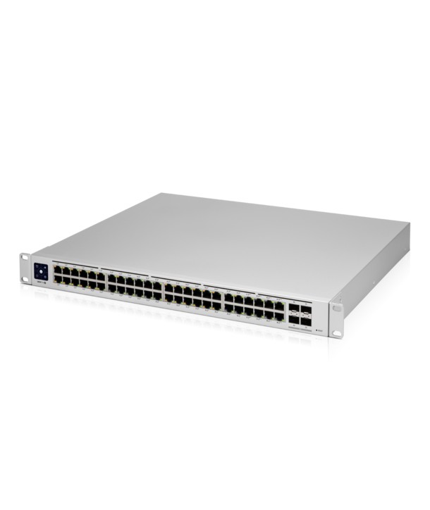 Ubiquiti UniFi USW-PRO-48-POE - Switch 10G L 3 de 48 puertos (48 PoE 802.3 bt/af/at 600w) y 4  SFP+
