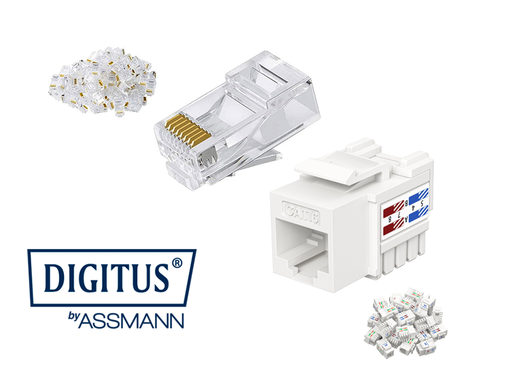 Digitus - Pack conectores macho y hembra con accesorios  - Valor de mercado > 10.000 pesos (más de 2.000 piezas)