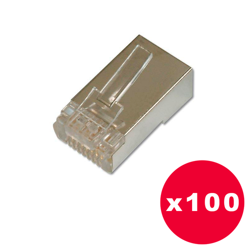 Digitus - Conector modular CAT 6 para cable redondo - Pack de 100 unidades