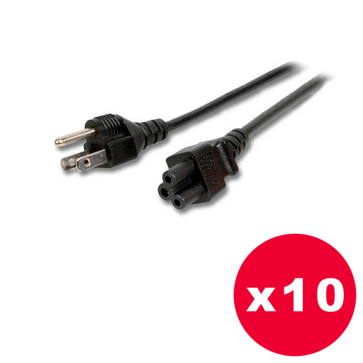 Digitus USA180BK - Cable eléctrico USA/NEMA C5, 180 grad, negro, 1,8m - Pack de 10 unidades