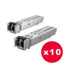 Ubiquiti UACC-OM-MM-1G-D-2 - Módulos de fibra SFP 1 Gbps Multimodo 850 nm  - Pack de 10 unidades