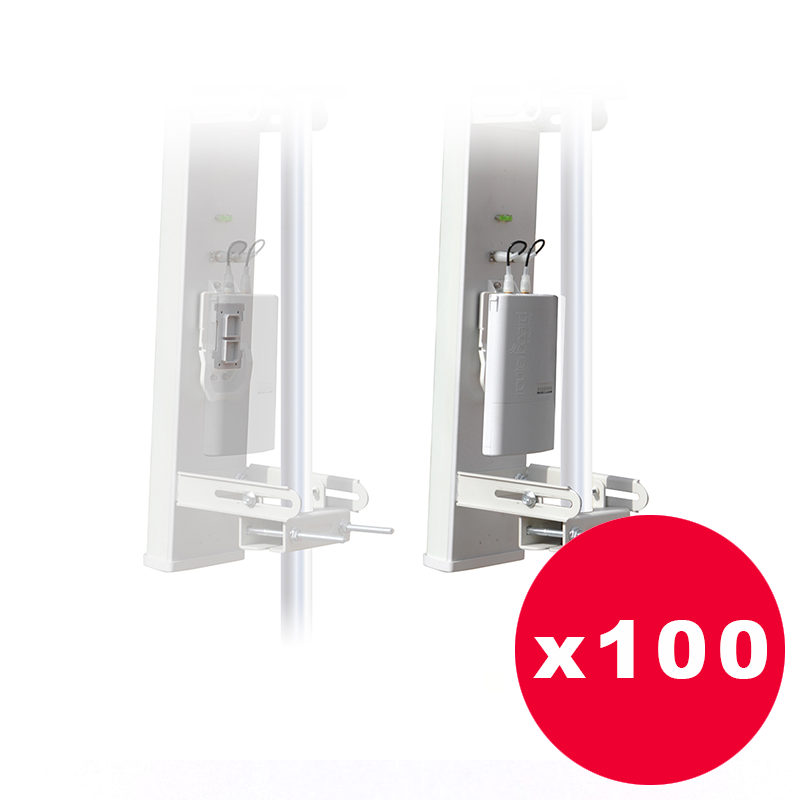 RF Elements EasyBracket 912 - Kit montaje Mikrotik BaseBox para Antenas Ubiquiti - Pack 100 unidades
