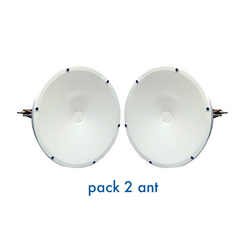 Jirous JRC-24ESX - Pack 2 parábolas 5 GHz 24dBi Conectores N SISO