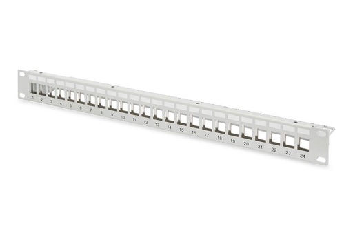 [DGT-PTH-91410] Digitus - Patchpanel 24 puertos, 19", 1U, blindado, Gris