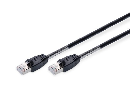 [DGT-SFTP-6BK200] Digitus - Cable de conexión de exterior CAT 6 SFTP, Negro, 2 m