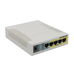 [MKT-CSS106-1G-4P-1S] Mikrotik CSS106-1G-4P-1S (RB260GSP) - Switch PoE pasivo con 5 puertos Gigabit y 1 SFP
