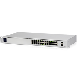 [UBN-USW-24-POE] Ubiquiti UniFi USW-24-POE - Switch gigabit gestionable Capa 2 de 24 puertos (16 puertos PoE 802.3af/at) 95W y 2 slots SFP, pantalla LCD