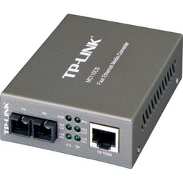 [TPL-MC110CS] TP-Link MC110CS - Convertidor Multimedia Mono-modo, 1 puerto RJ45 10/100 Mbps, conector de fibra SC, hasta 20 km
