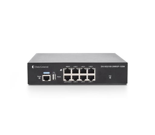 [DG-SG2100-2W8GP-135W] DG-SG2100-2W8GP-135W - Gateway con balanceo de carga - VPN - Switch gigabit PoE 8 puertos 135w - controladora WiFi