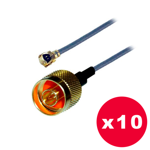 [CMP-PGN-MH15-P10] PGN-MH15 - Pigtail UFL-N Macho 18 cm - Pack de 10 unidades