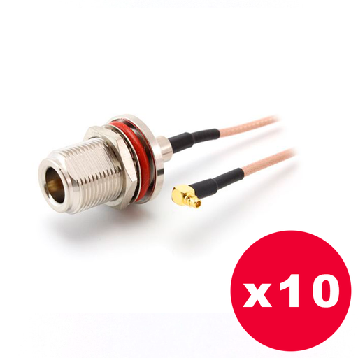 [CMP-PMN-HM30-P10] PMN-HM30 - Pigtail MMCX-N Jack BulkHead 30 cm  - Pack de 10 unidades