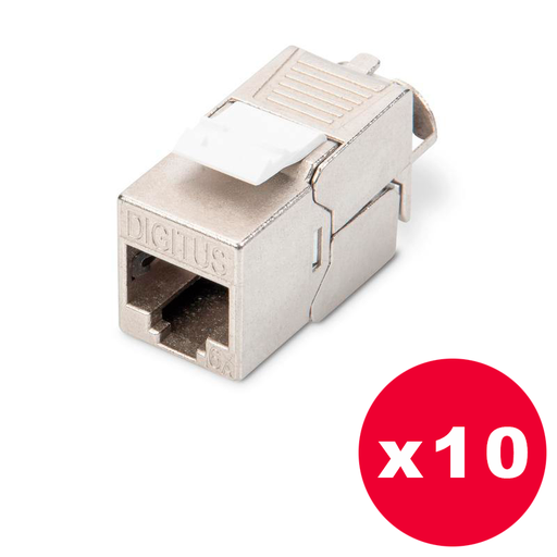 [DGT-CON-6A93615-P10] Digitus 6A93615 - Módulo Keystone CAT 6A, apantallado - Pack de 10 unidades