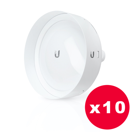[UBN-ISO-BEAM-16-P10] Ubiquiti ISO-BEAM-16 - Radome y Anillo de proteccion RF para NanoBeam 16 - Pack de 10 unidades