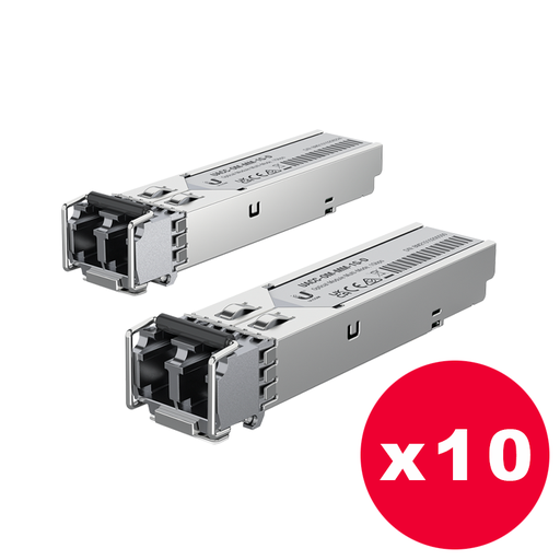 [UBN-UACC-OM-MM-1G-P10] Ubiquiti UACC-OM-MM-1G-D-2 - Módulos de fibra SFP 1 Gbps Multimodo 850 nm  - Pack de 10 unidades